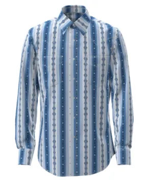 112359439 - Checotah® Western Long Sleeve Shirt - Classic Fit - Blue