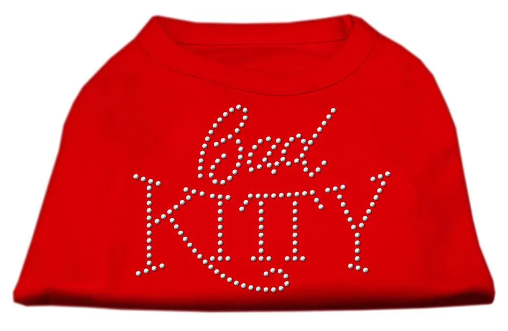 Bad Kitty Rhinestud Shirt Red XL (16)