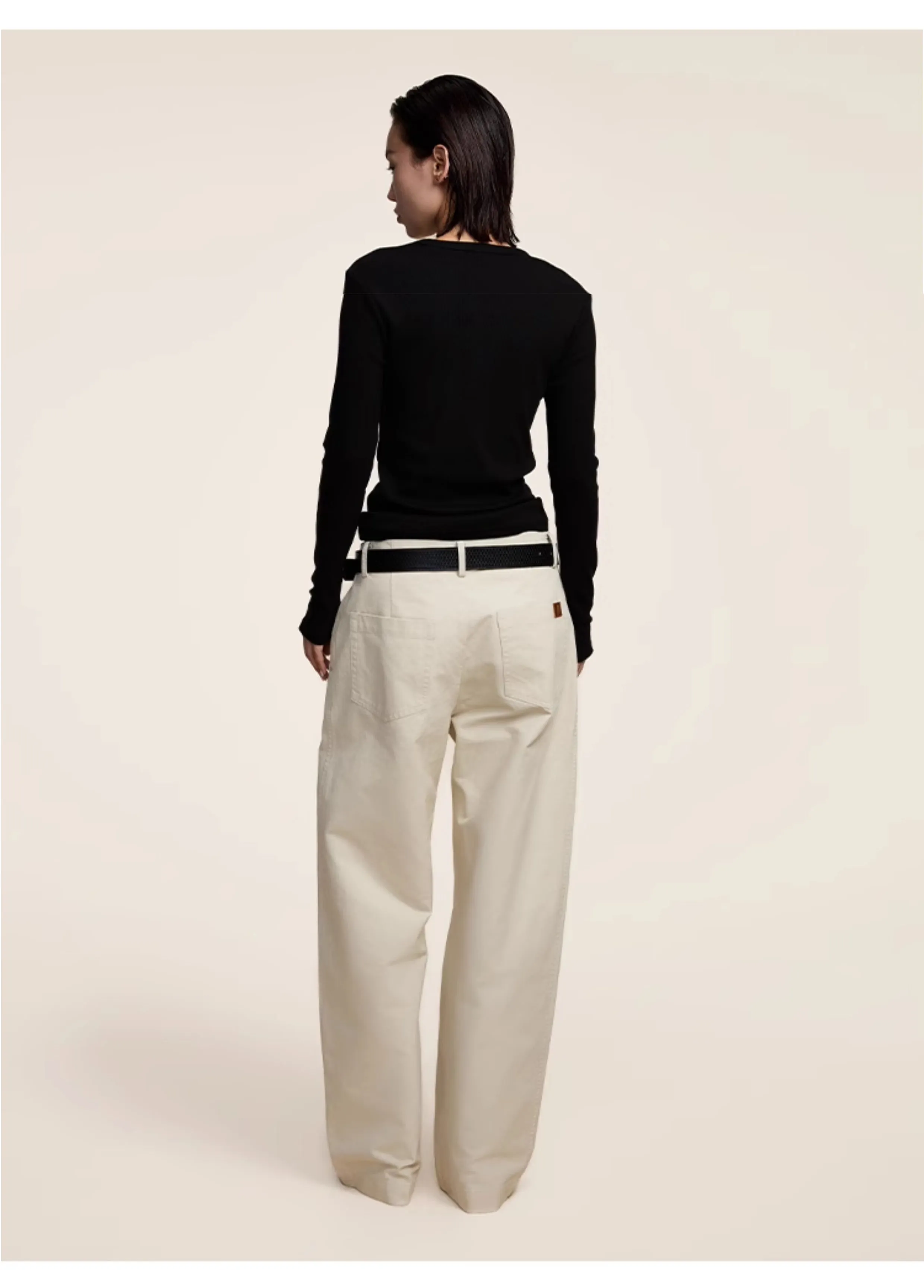 Basic loose-fitting casual pants