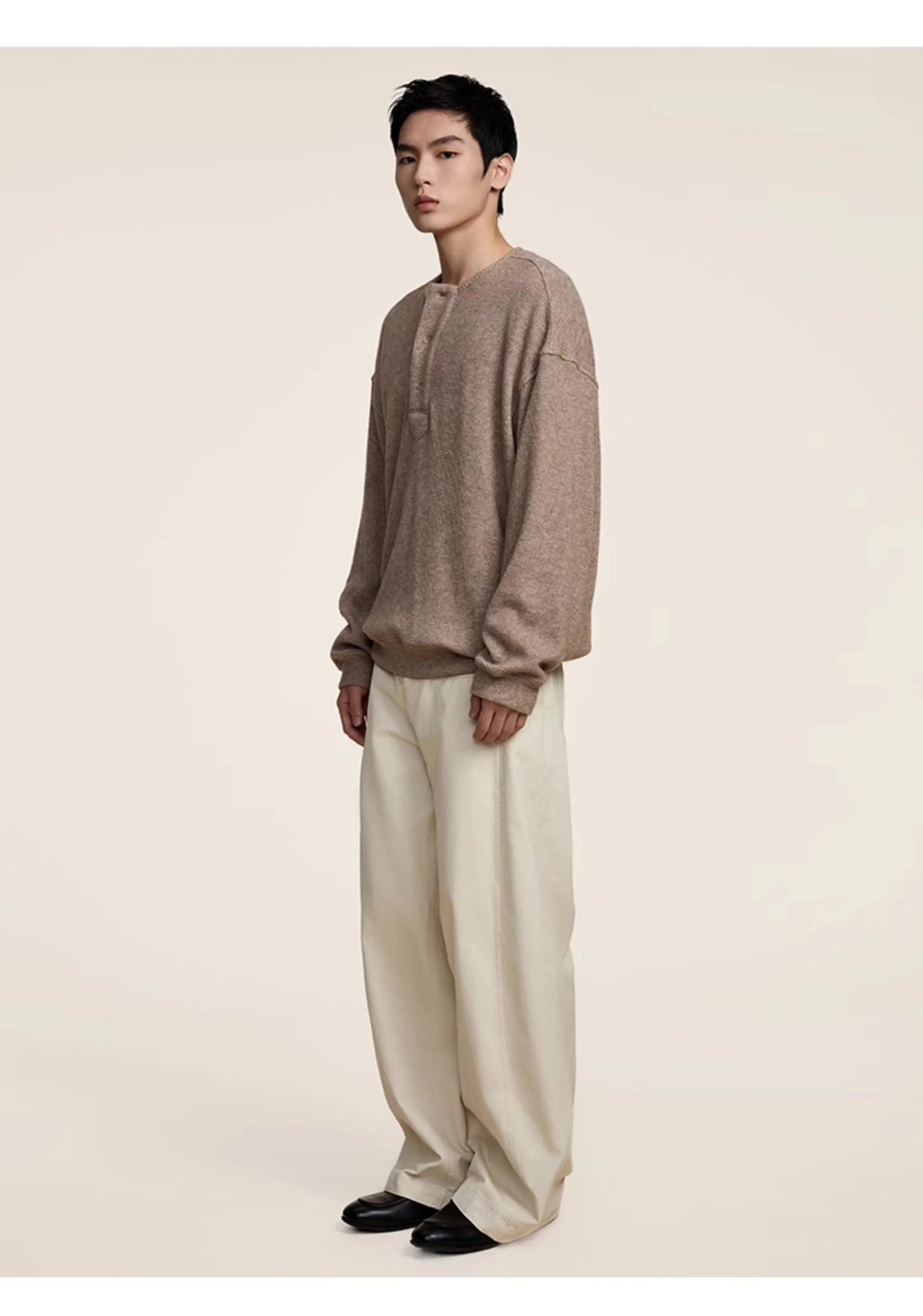 Basic loose-fitting casual pants