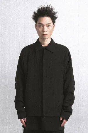 Black Cocoon Shape Translucent Jacket