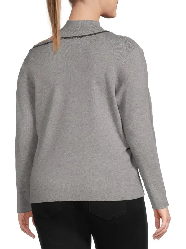 Calvin Klein Plus Cutout Sweater, Black