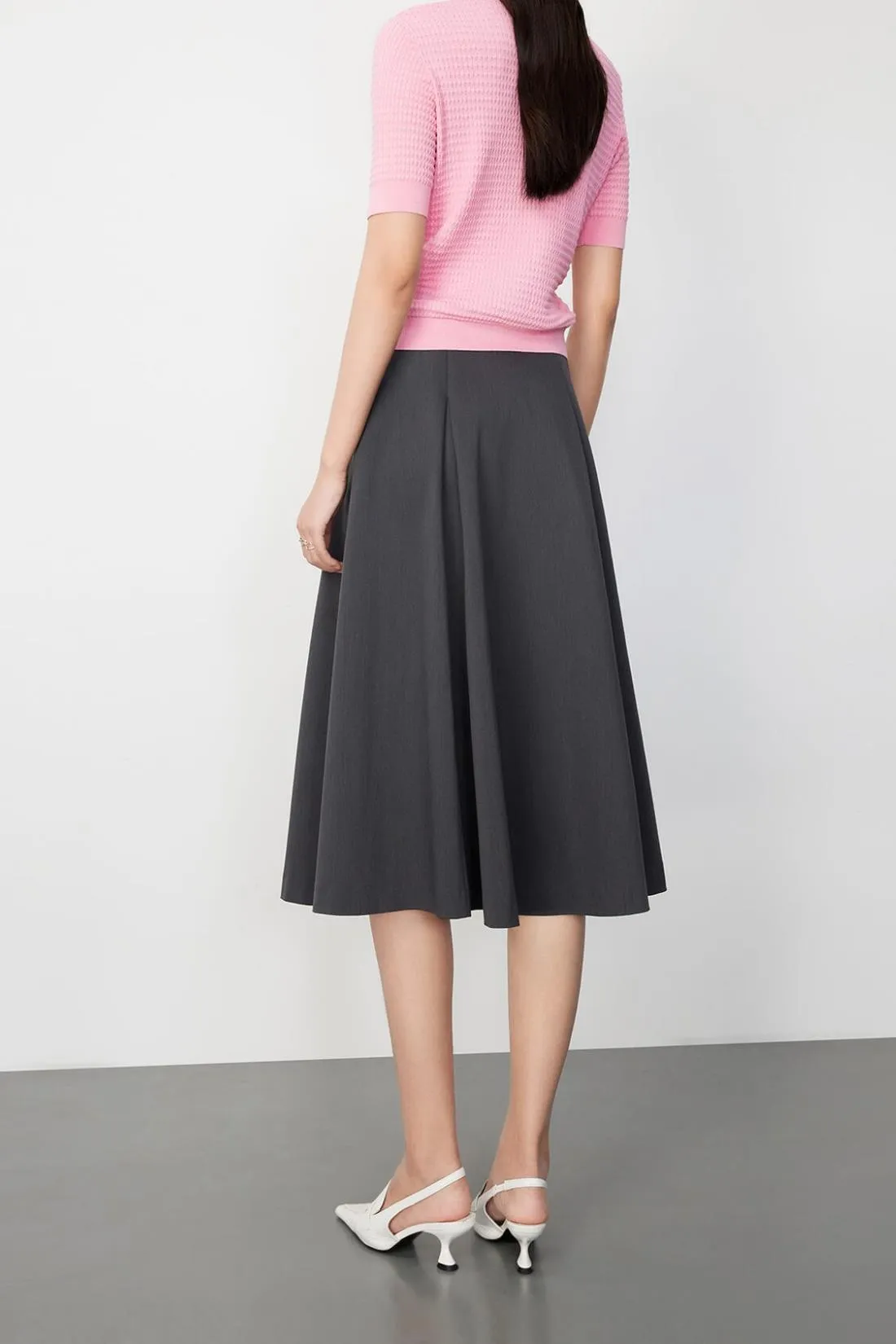 Casual A-Line Midi Skirt