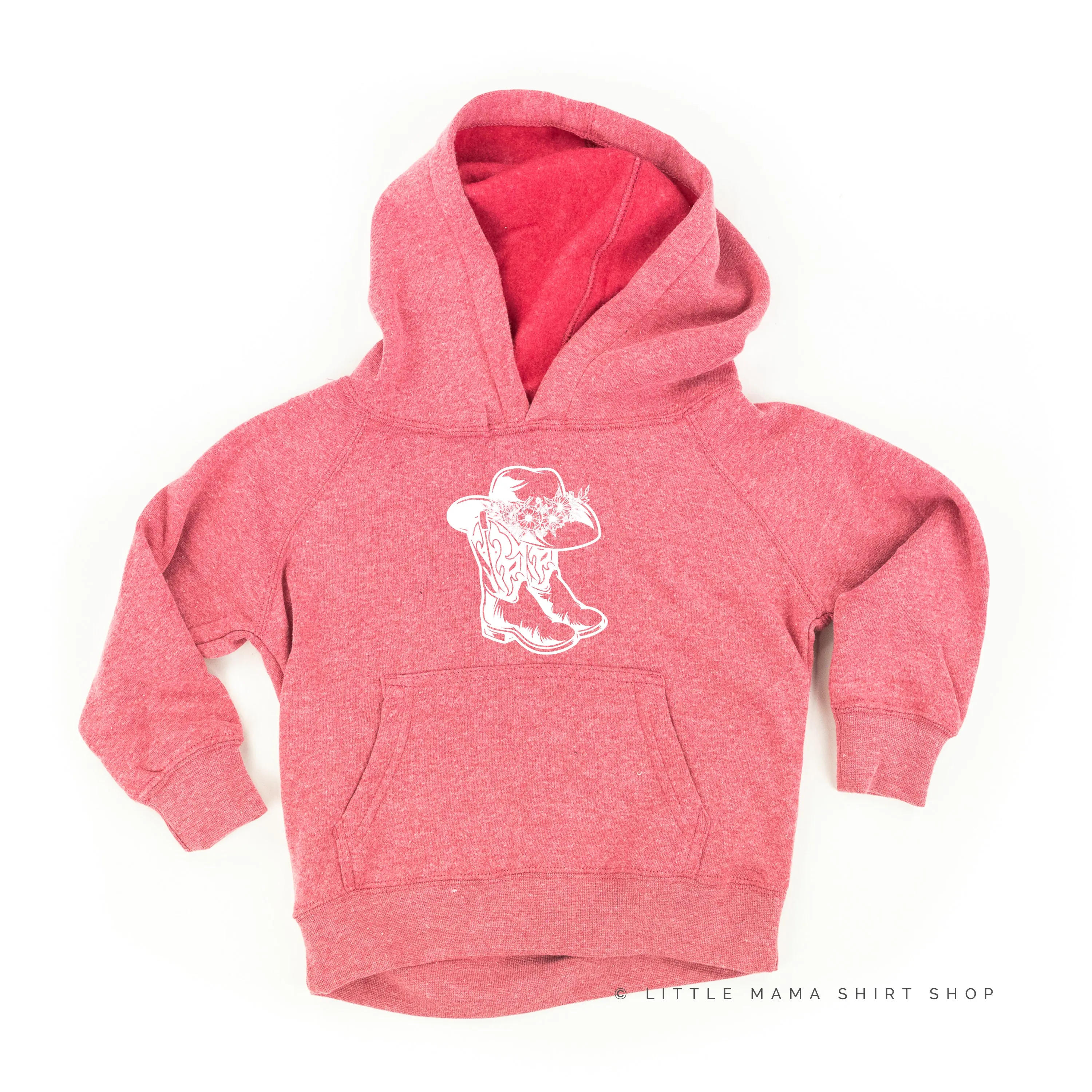 Cowgirl Boots w/ Hat and Flowers - Child Hoodie