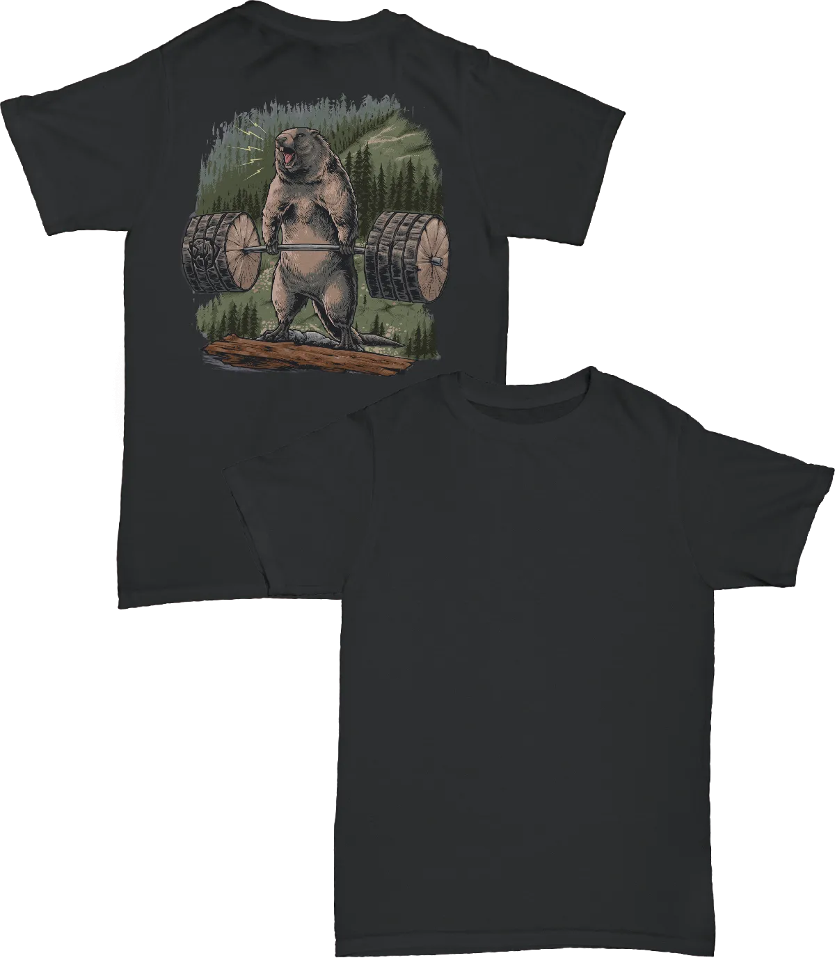 Deadlifting Marmot T-shirt (Back Print only)