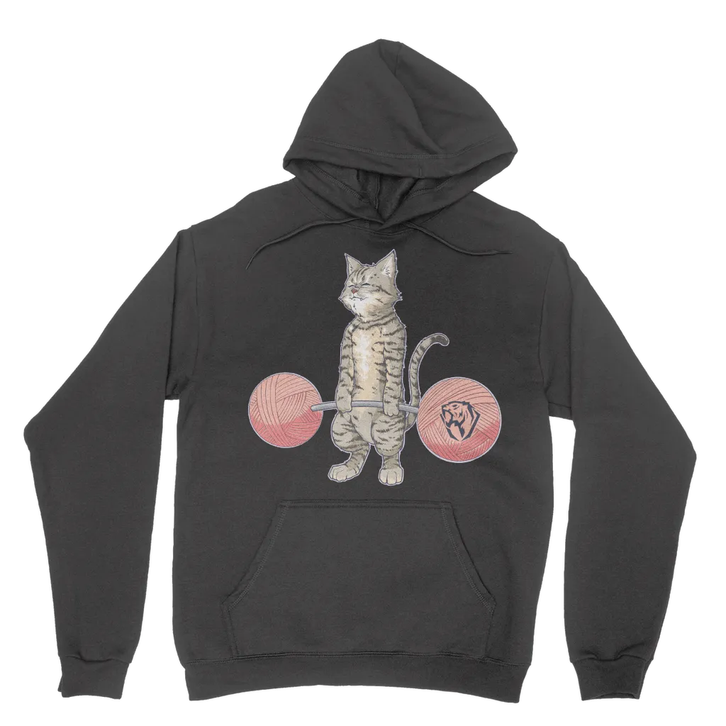 Deadlifting Tabby Cat Hoodie