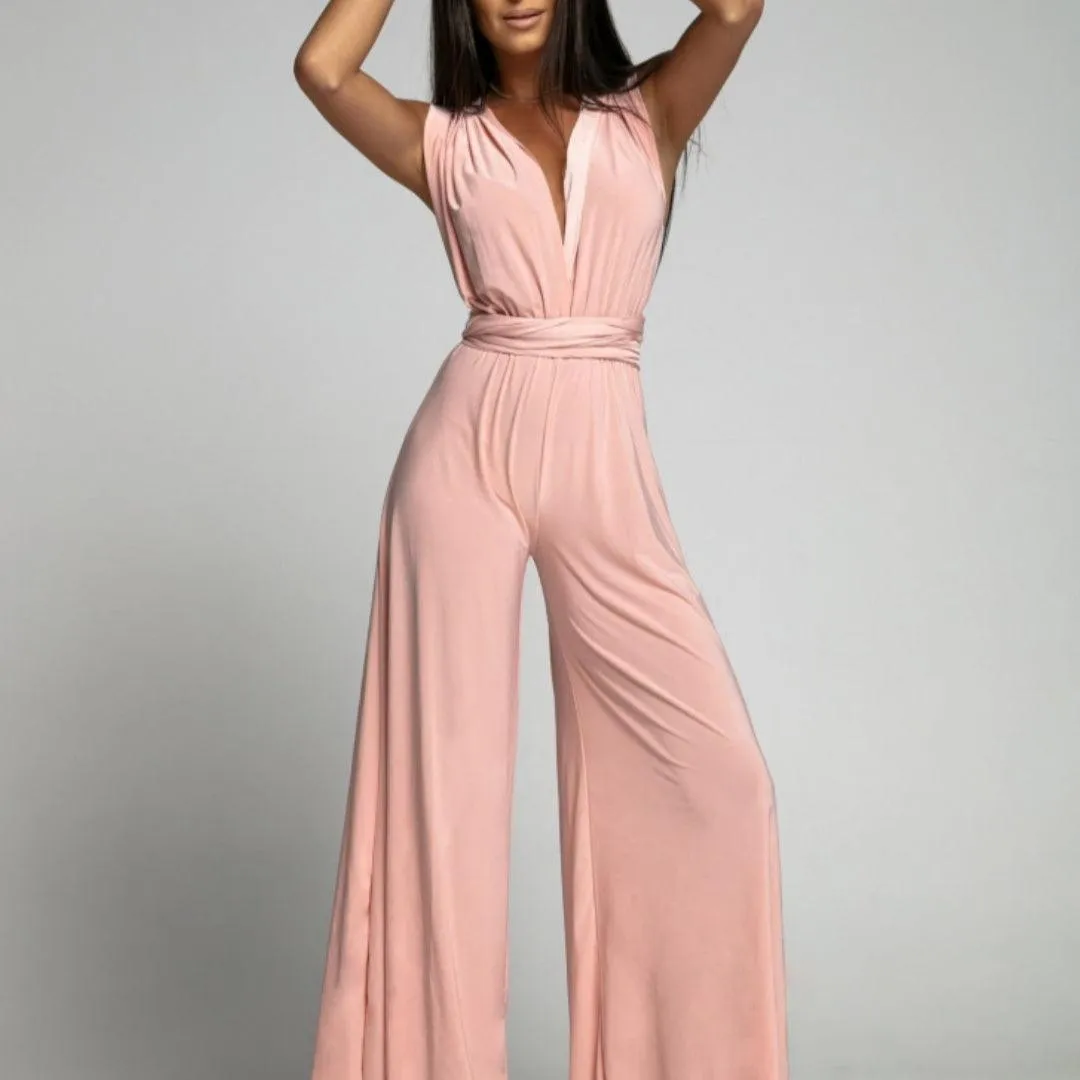 Deep V-neck Sleeveless Backless Siamese Suit