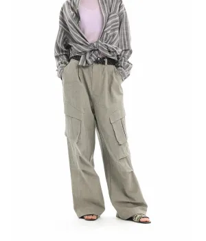 Diagonal pockets Casual pants