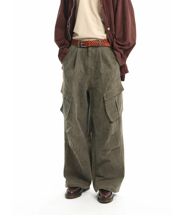 Diagonal pockets Casual pants