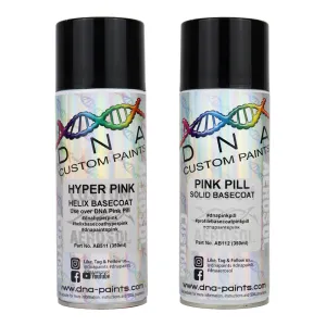 DNA PAINTS Helix Basecoat Spray Paint 350ml Aerosol Hyper Pink with Undercoat