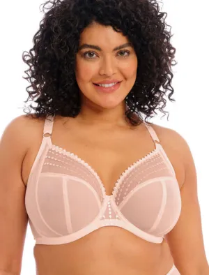 Elomi Matilda Underwire Plunge Bra, Pearl Blush | Pearl Blush Plunge Bra | Pink Plunge