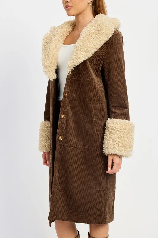 Hot Girl Daenerys Faux Fur Trench Coat