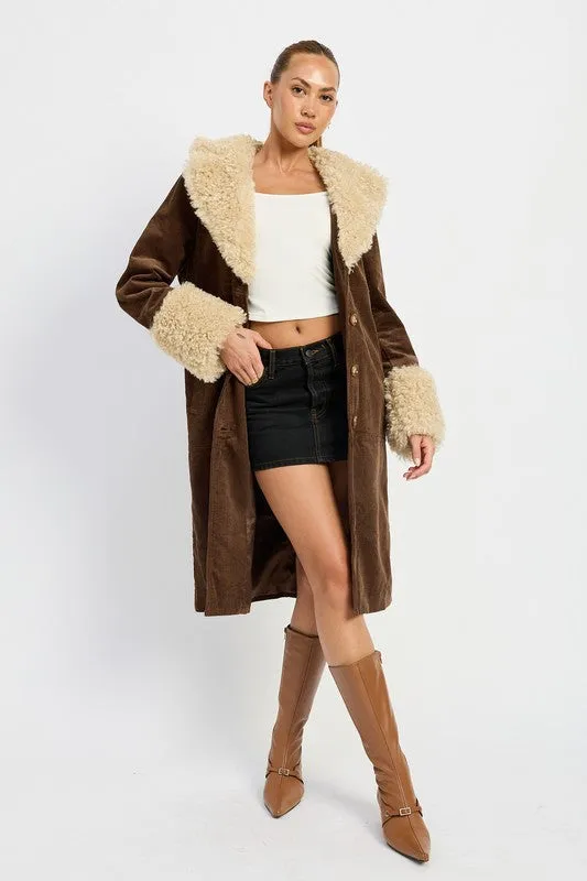 Hot Girl Daenerys Faux Fur Trench Coat