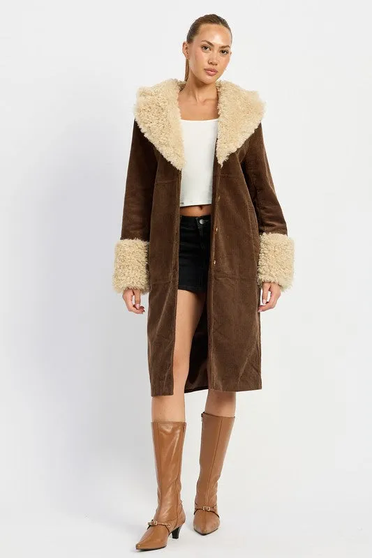 Hot Girl Daenerys Faux Fur Trench Coat