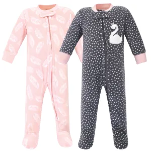 Hudson Baby Fleece Sleep and Play, Swan