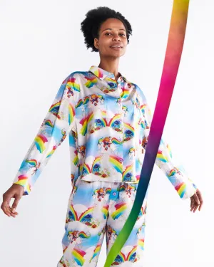 Kip & Co x Rainbow Brite Magic Sky Satin Long Sleeve Shirt & Pant Pyjama Set