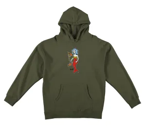 Krooked Mermaid Hood Army Green