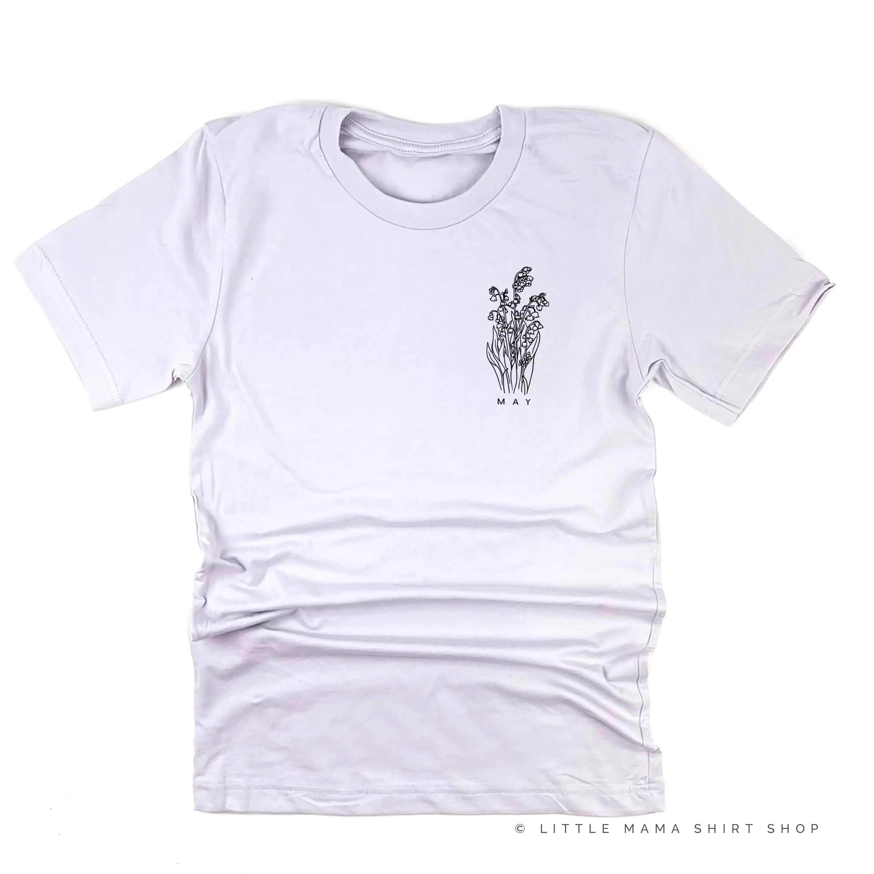 MAY BIRTH FLOWER - Lily of the Valley - pocket - Unisex Tee