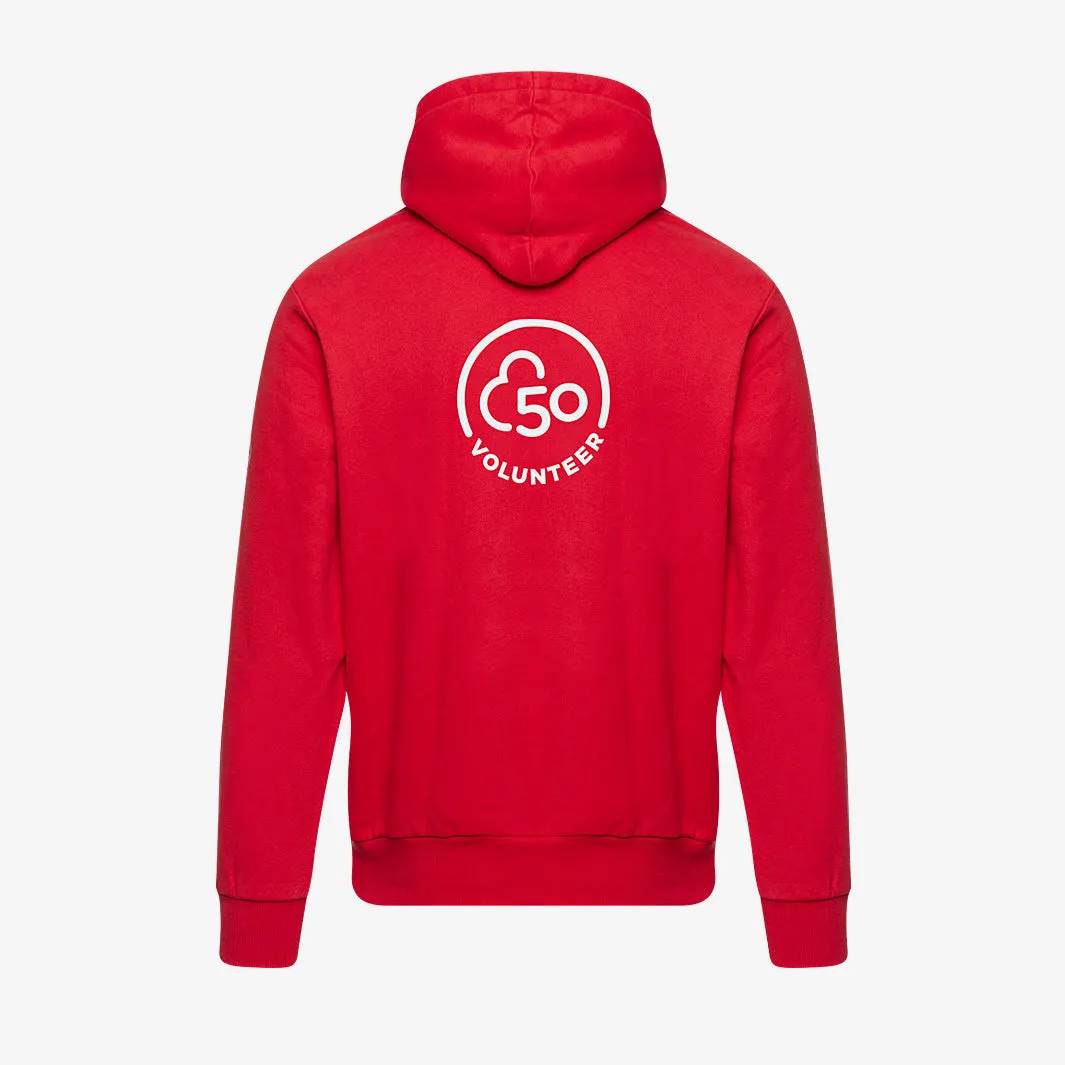 Men's volunteer red 50 hoodie