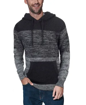 Men's X-Ray Color Block Hooded Sweater, Gray