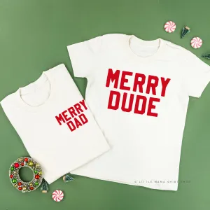 Merry Dad (pocket)/Merry Dude - Set of 2 Unisex Tees