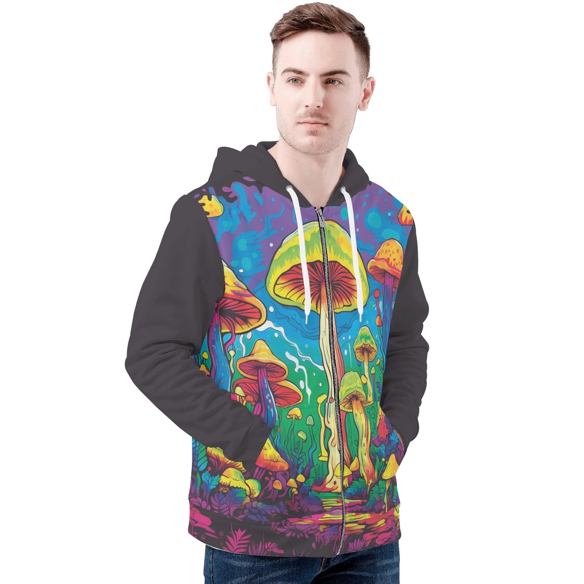 Mushroom Madness Unisex Classic Zip Hoodie