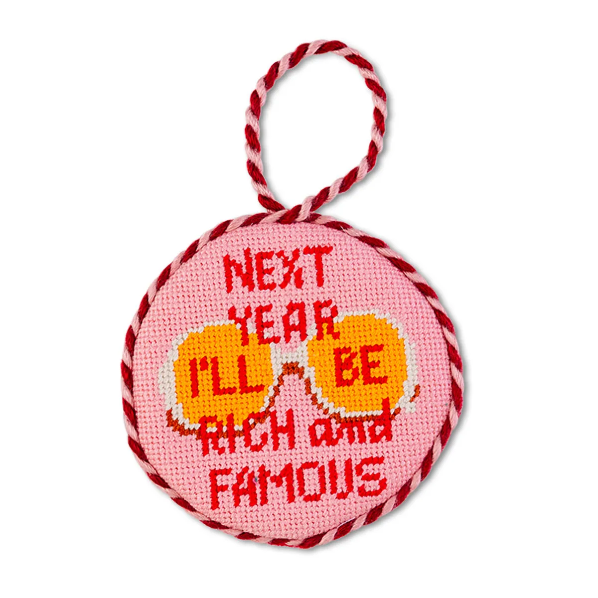 Needlepoint Ornament - Rich And Famous