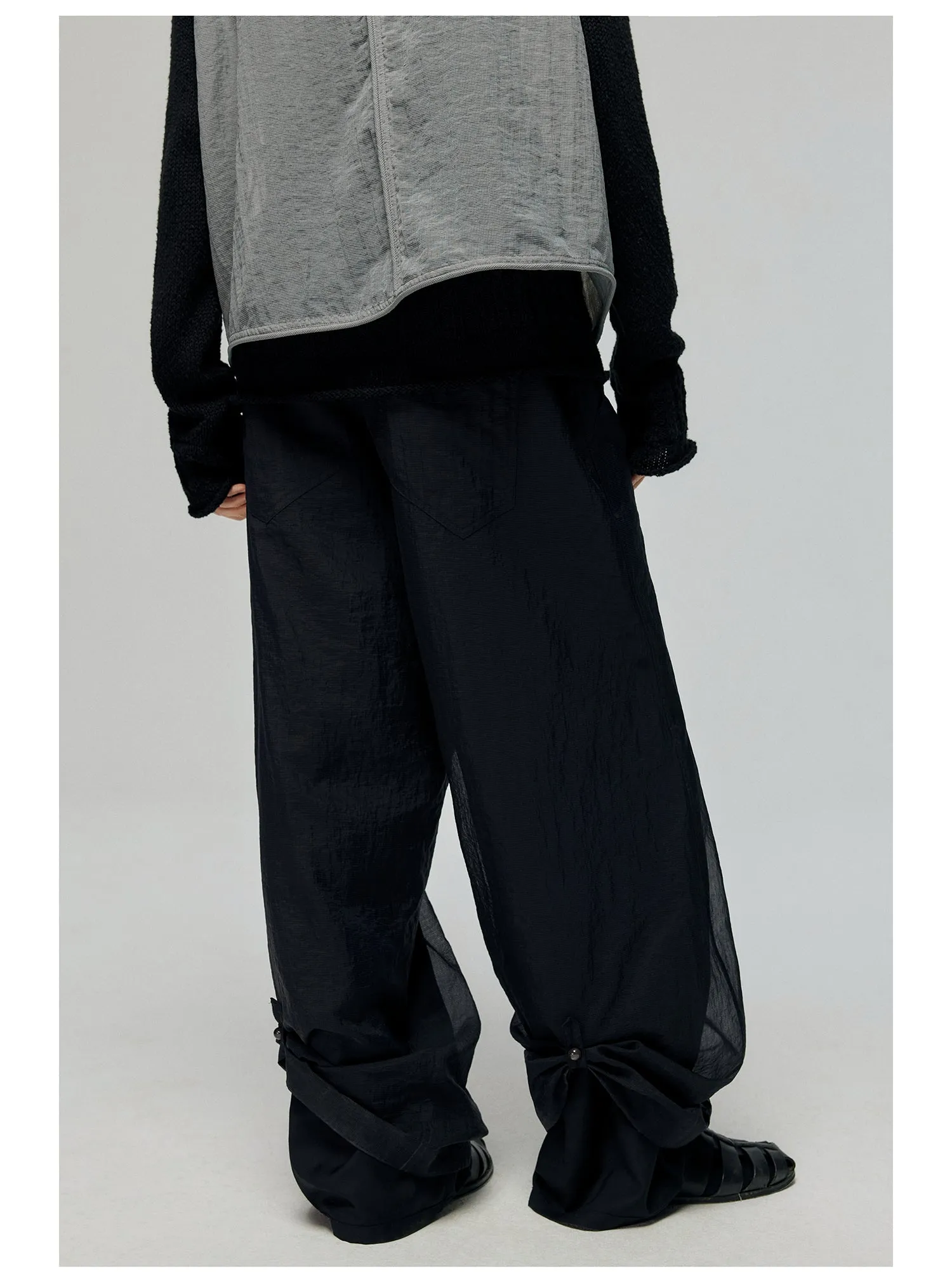 Nylon two-layer casual pants