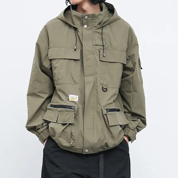 Original Military Style Pockets Hooded Jacket