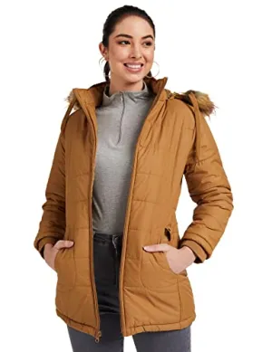 Qube By Fort Collins Women's Parka Coat (88406AZ_Tan_M)