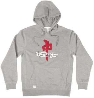 RDS Signature Chenille Hoodie, Athletic Grey Red