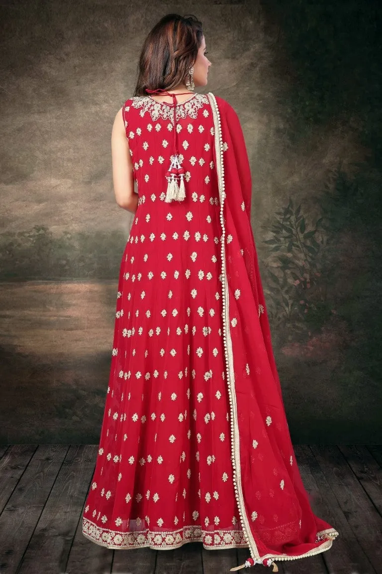 Red Anarkali Suit