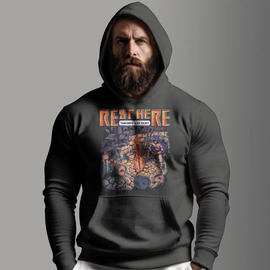 Rest Here Weary Lifter Hoodie