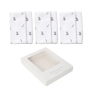 Rosa & Blue Muslin Squares - Koala - 3 Pack