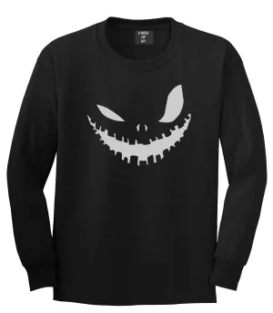 Scary Jack-o-lantern Face Halloween Long Sleeve T-Shirt