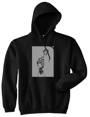 Skeleton Hand Rose Pullover Hoodie