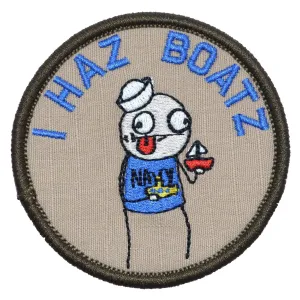 Sketch's World © Officially Licensed - US Navy "I Haz Boatz" - 3.5 in Round Patch