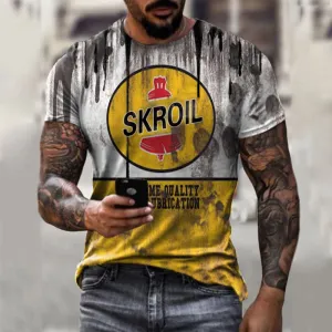 Skroil Vintage Print T-Shirt