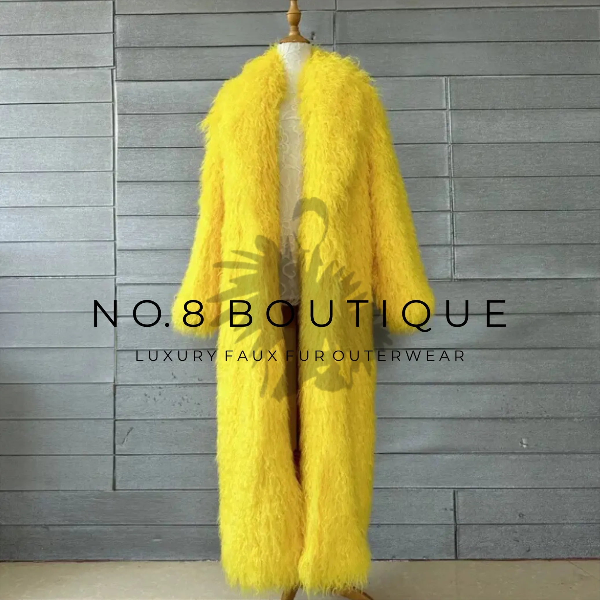 Ultra Long Shaggy Mongolian Faux Fur Coat