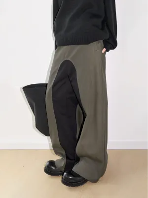 Unisex contrast color casual pants