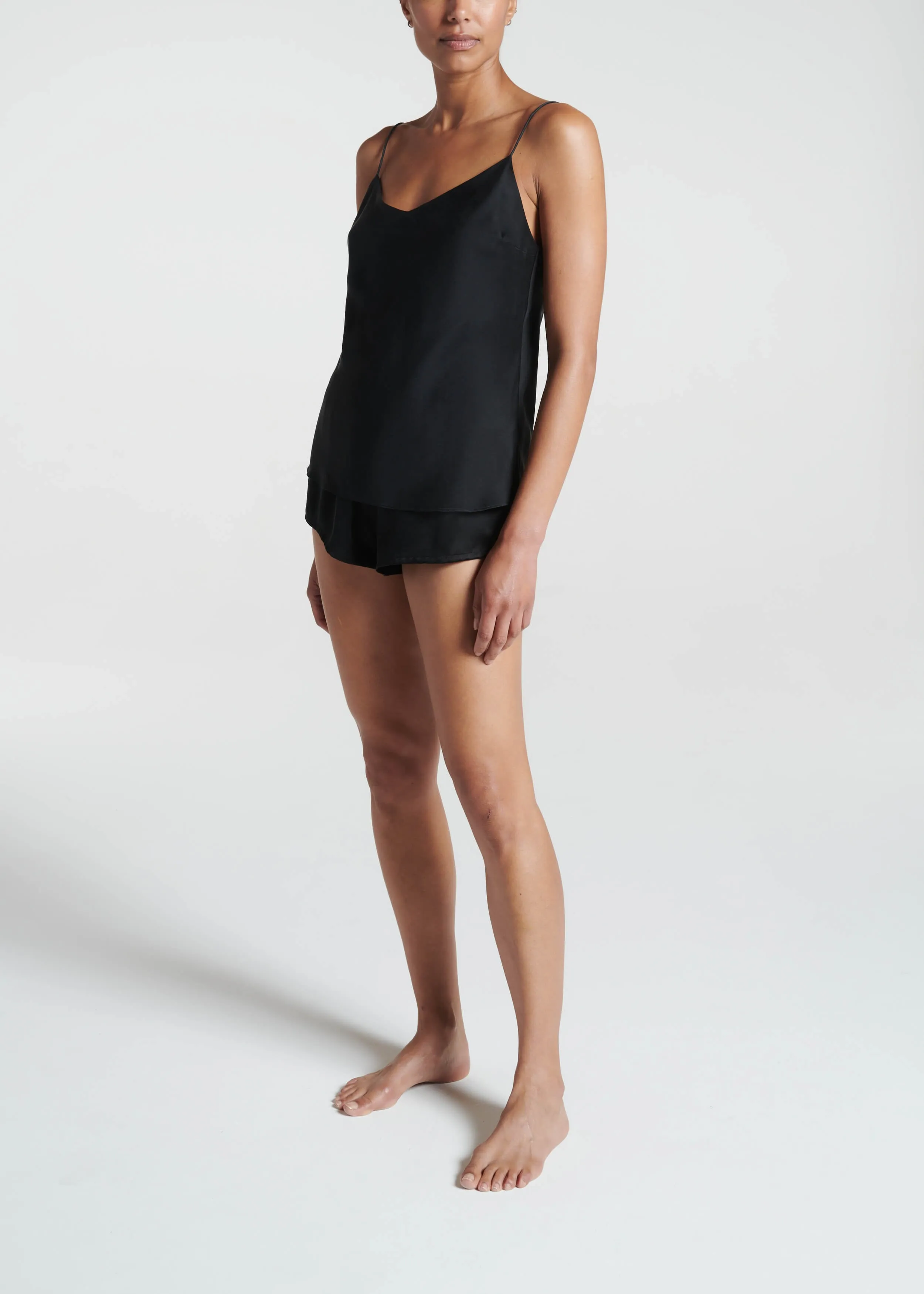 Venice Sleep Shorts Jet Black Silk