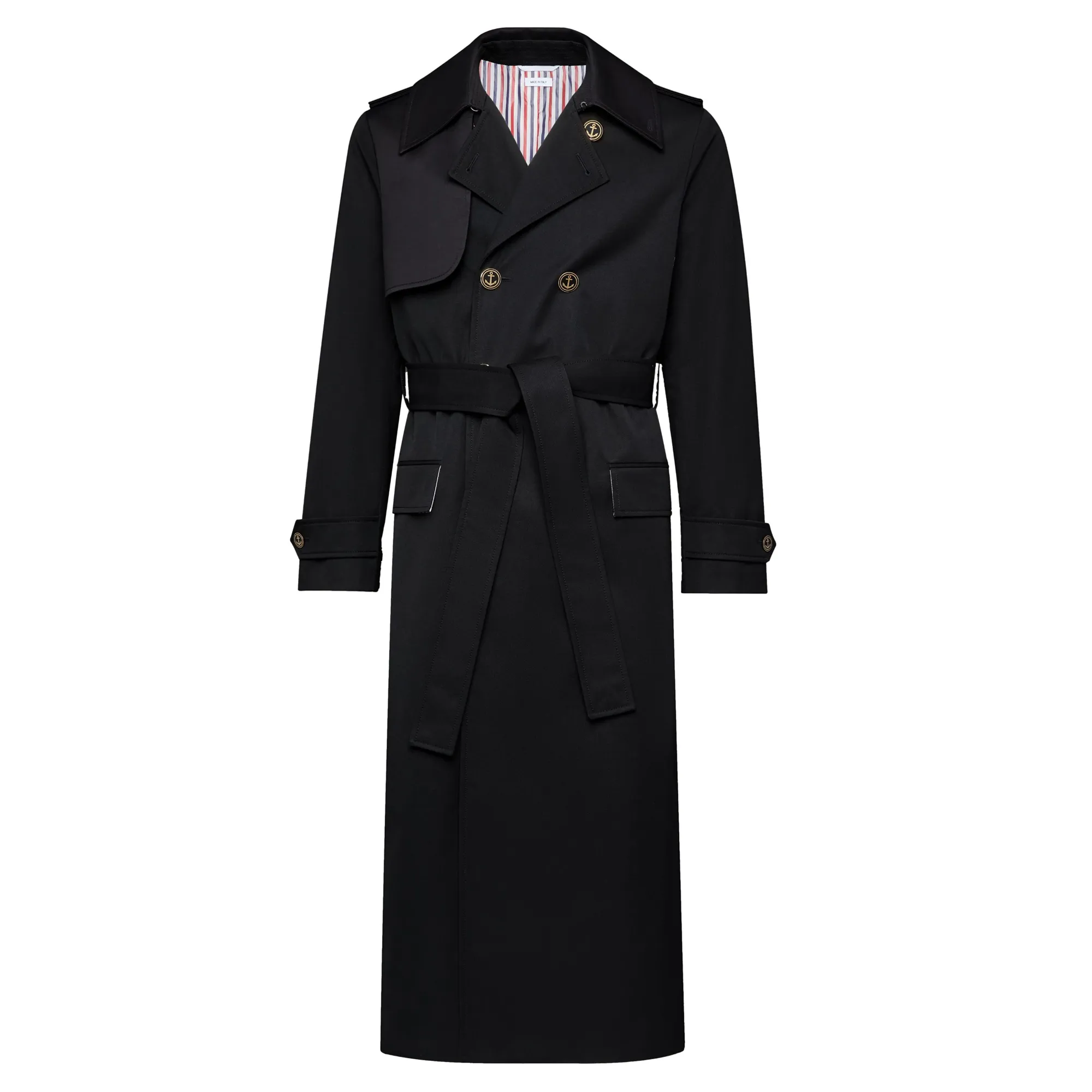 Waterproof Cotton Twill Elongated Trench Coat