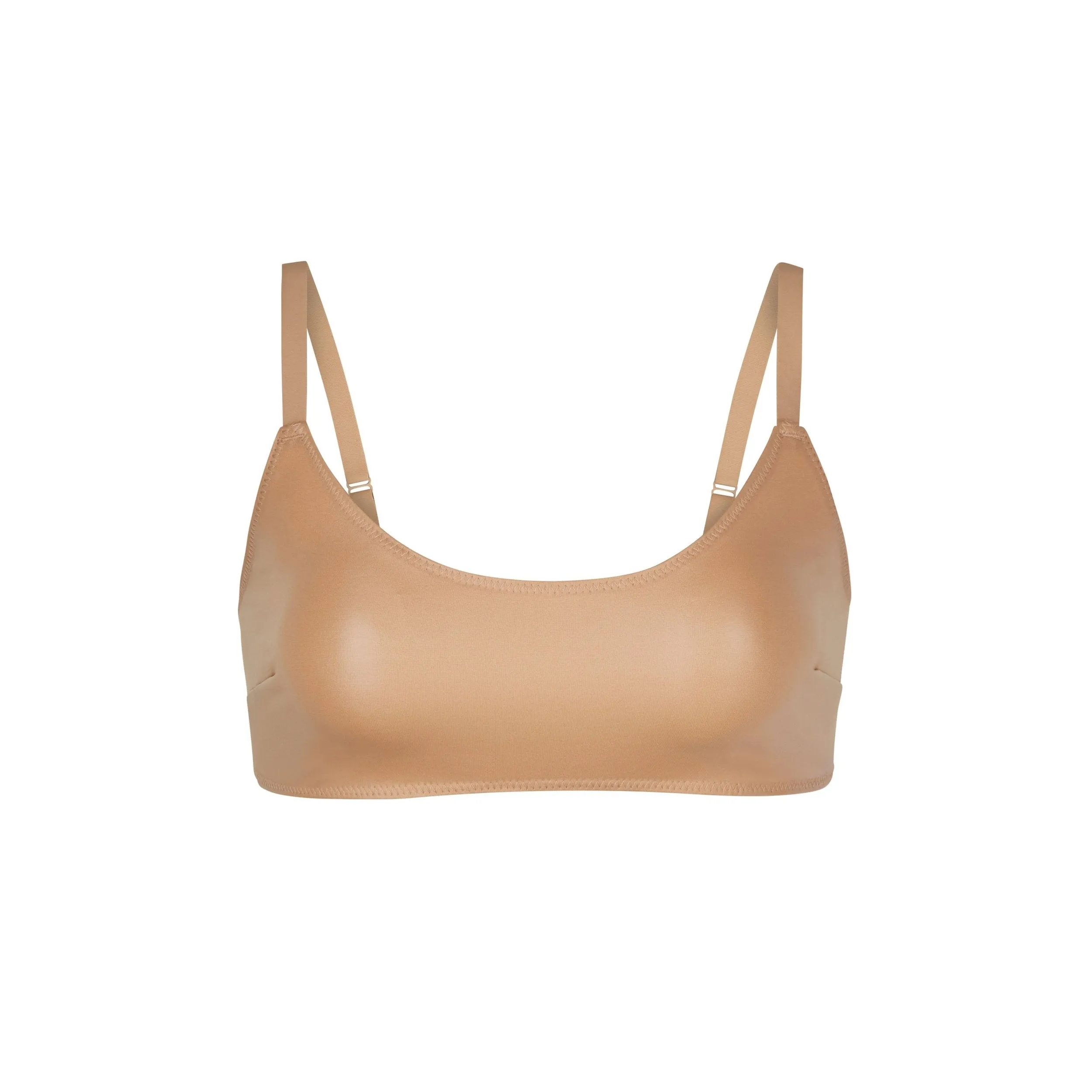 WET JERSEY SCOOP BRALETTE | OCHRE