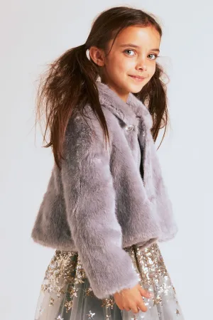 Wild & Gorgeous Tara Girls Coat - Silver Grey (Size 10/11 left)