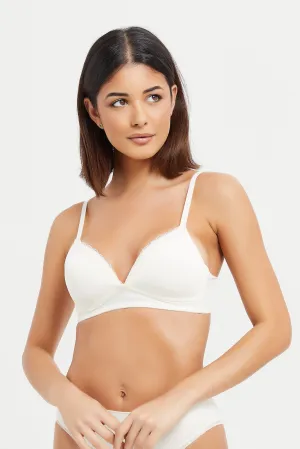 Women Assorted Plain Non Wired Bra Set (Pack of 3)