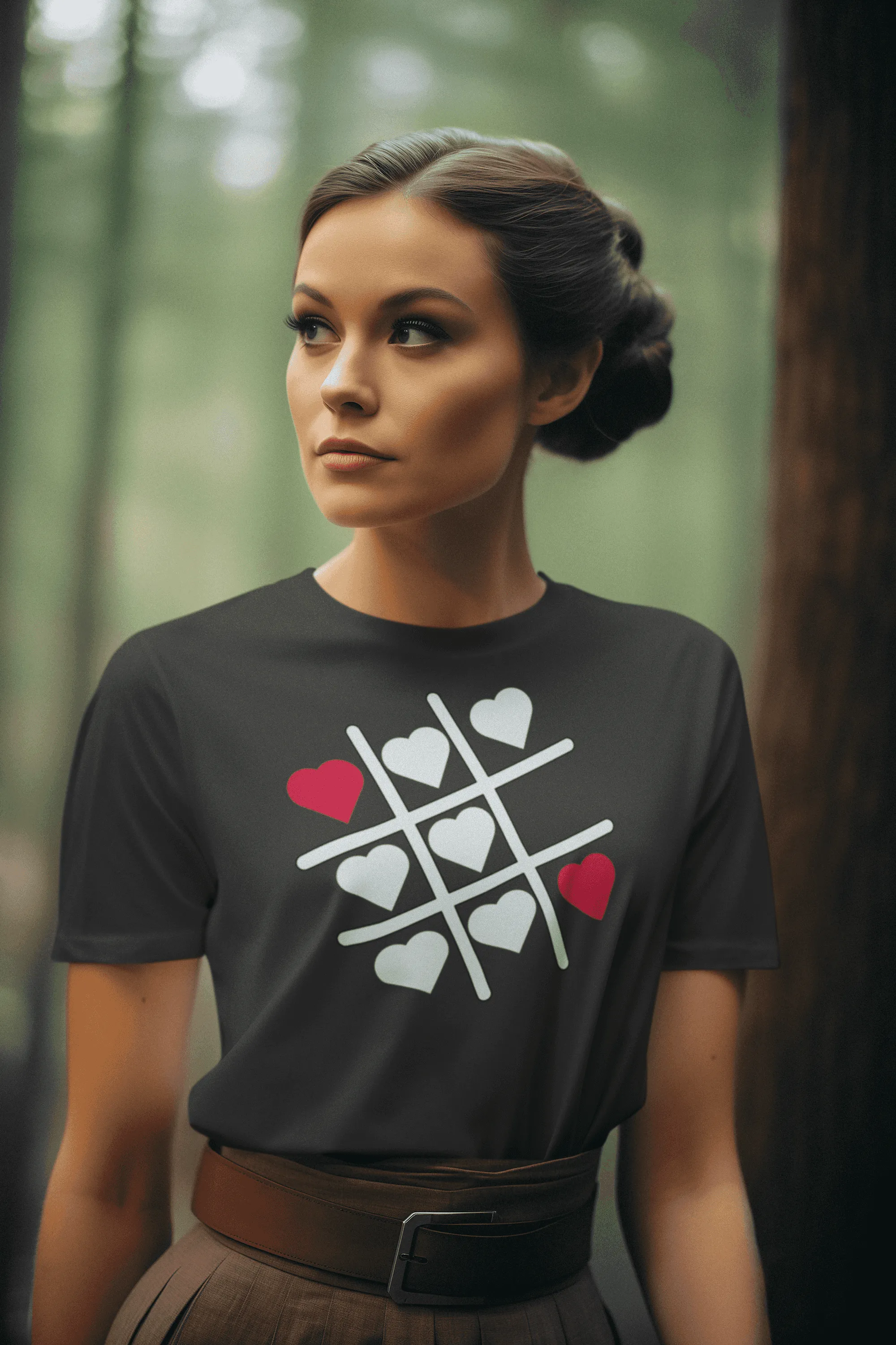 Women's 'Tic Tac Toe' delight cotton T-Shirt